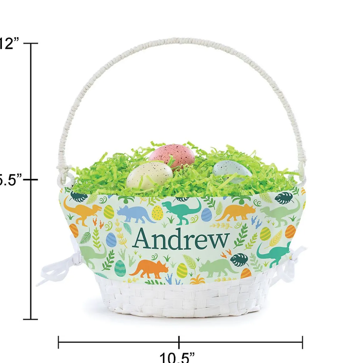 Dinosaur Easter Basket with Personalized Liner
