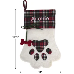 Dog Paw Personalized Stocking