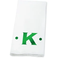 Dot Initial Foil Stamped Disposable Hand Towels