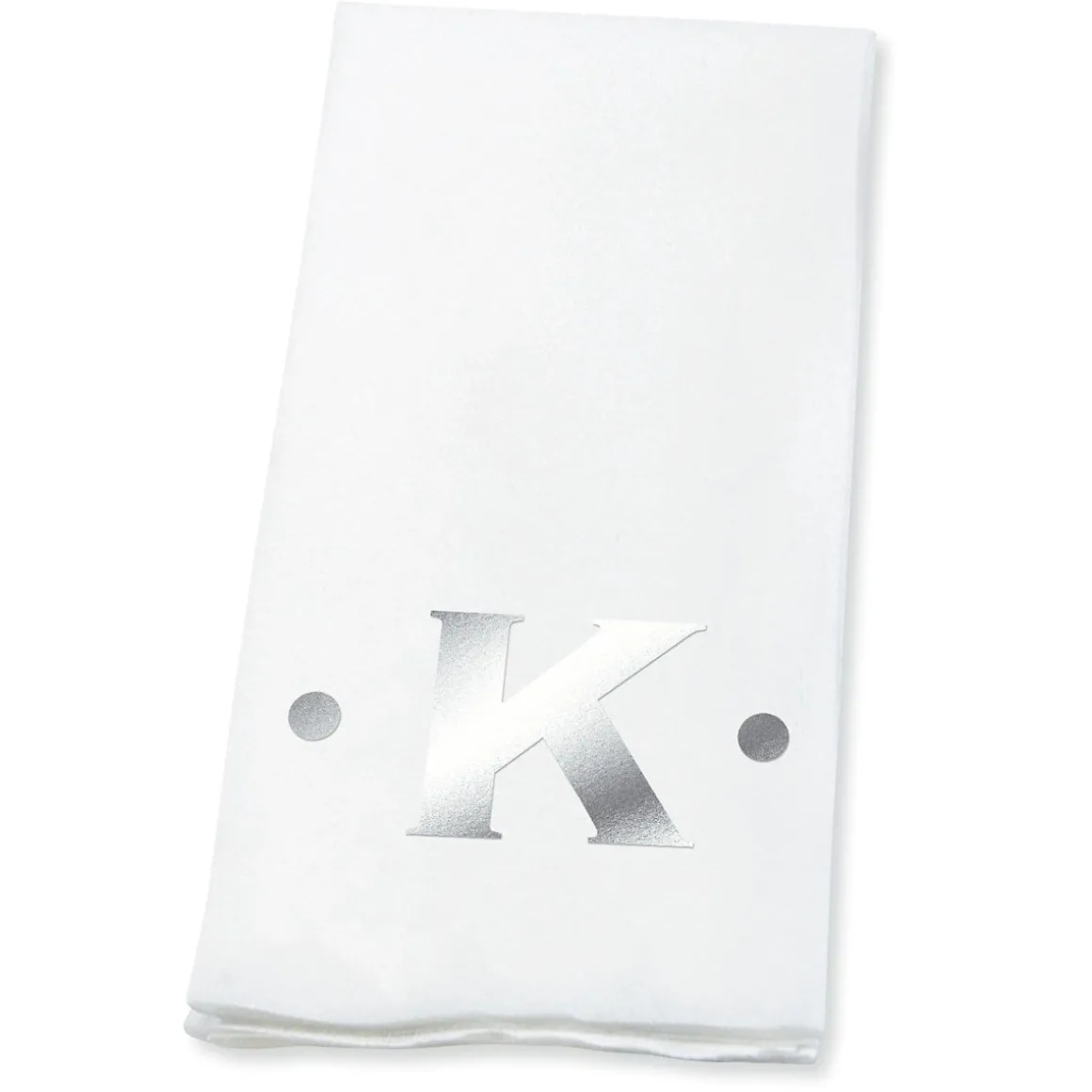 Dot Initial Foil Stamped Disposable Hand Towels
