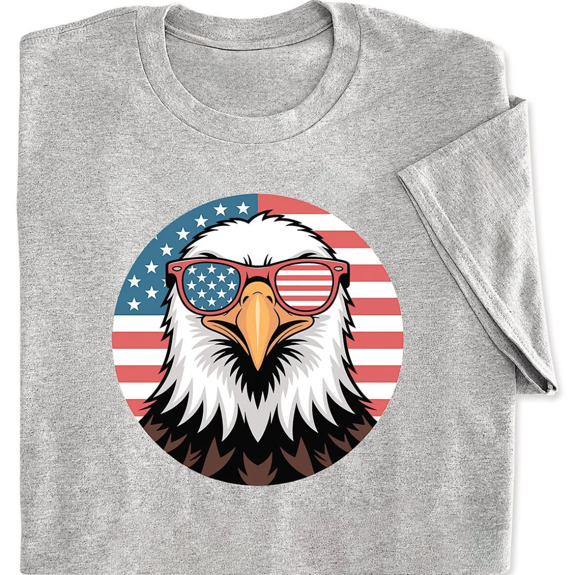 Eagle with Sunglasses Grey T-Shirt