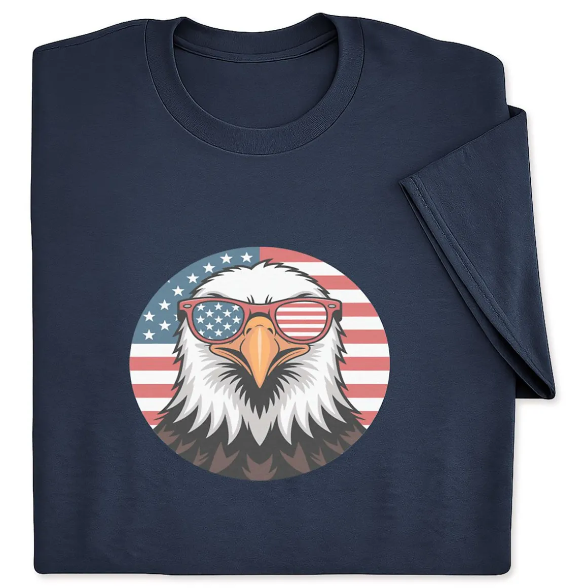 Eagle with Sunglasses Kids Navy T-Shirt