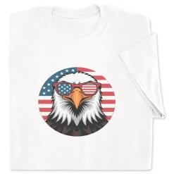 Eagle with Sunglasses Kids White T-Shirt