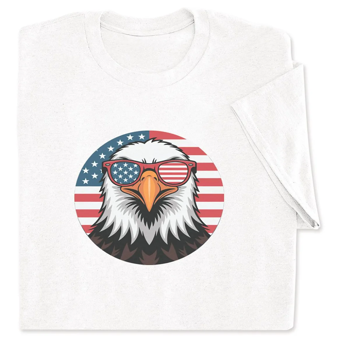 Eagle with Sunglasses Kids White T-Shirt