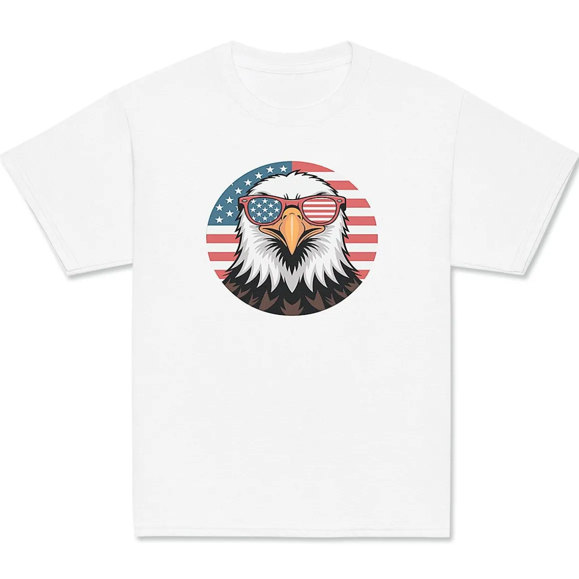 Eagle with Sunglasses Kids White T-Shirt