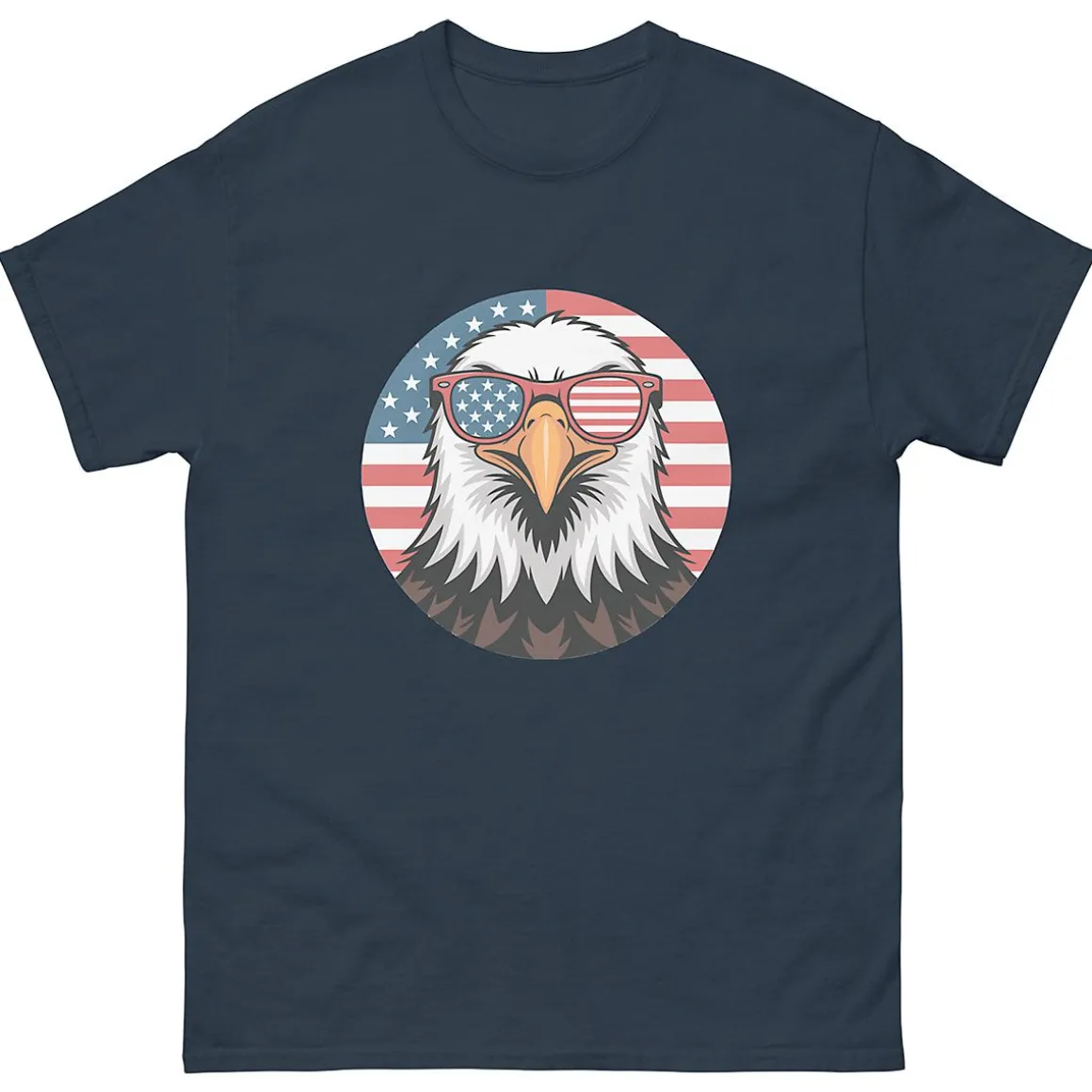 Eagle with Sunglasses Navy T-Shirt