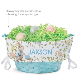 Easter Basket with Bunny Personalized Liner