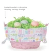 Easter Basket with Personalized Name Pattern Liner