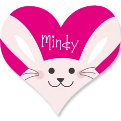 Easter Bunny Heart Personalized Stickers
