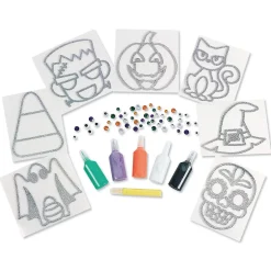 Easy Sparkle Halloween Window Art