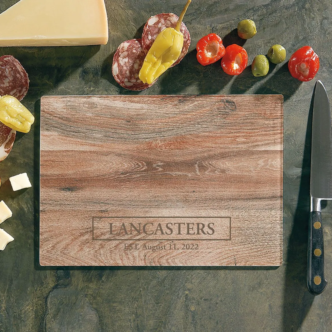 Established Personalized Glass Cutting Board