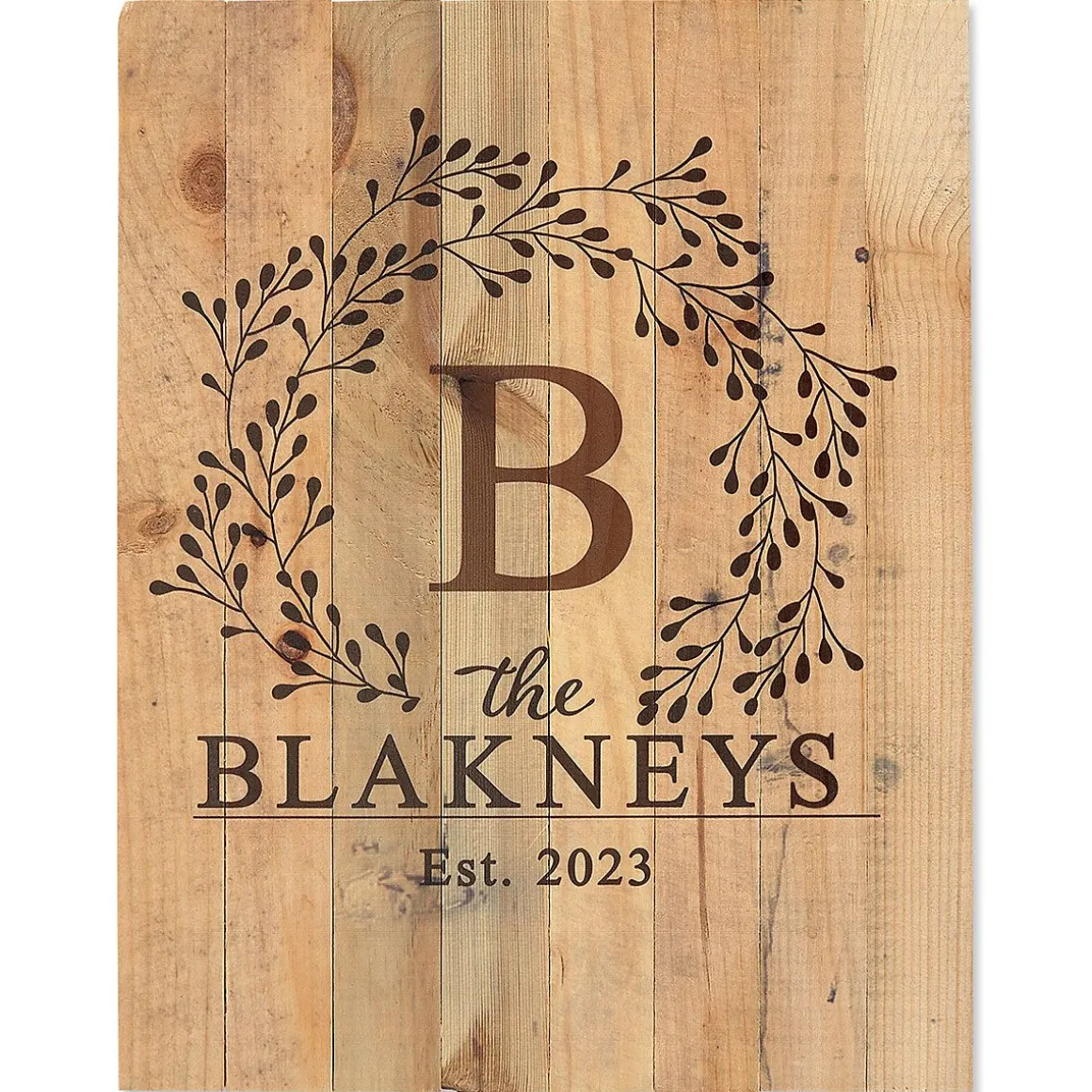 Established Personalized Pallet Plaque