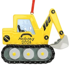 Excavator Christmas Ornament