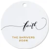 Faith Round Christmas Personalized Ornament
