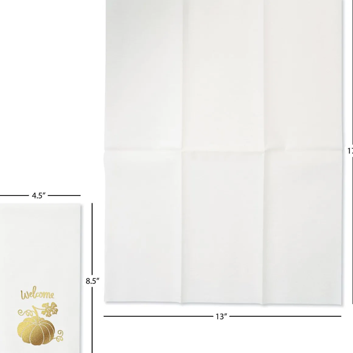 Fall Welcome Foil Disposable Hand Towels