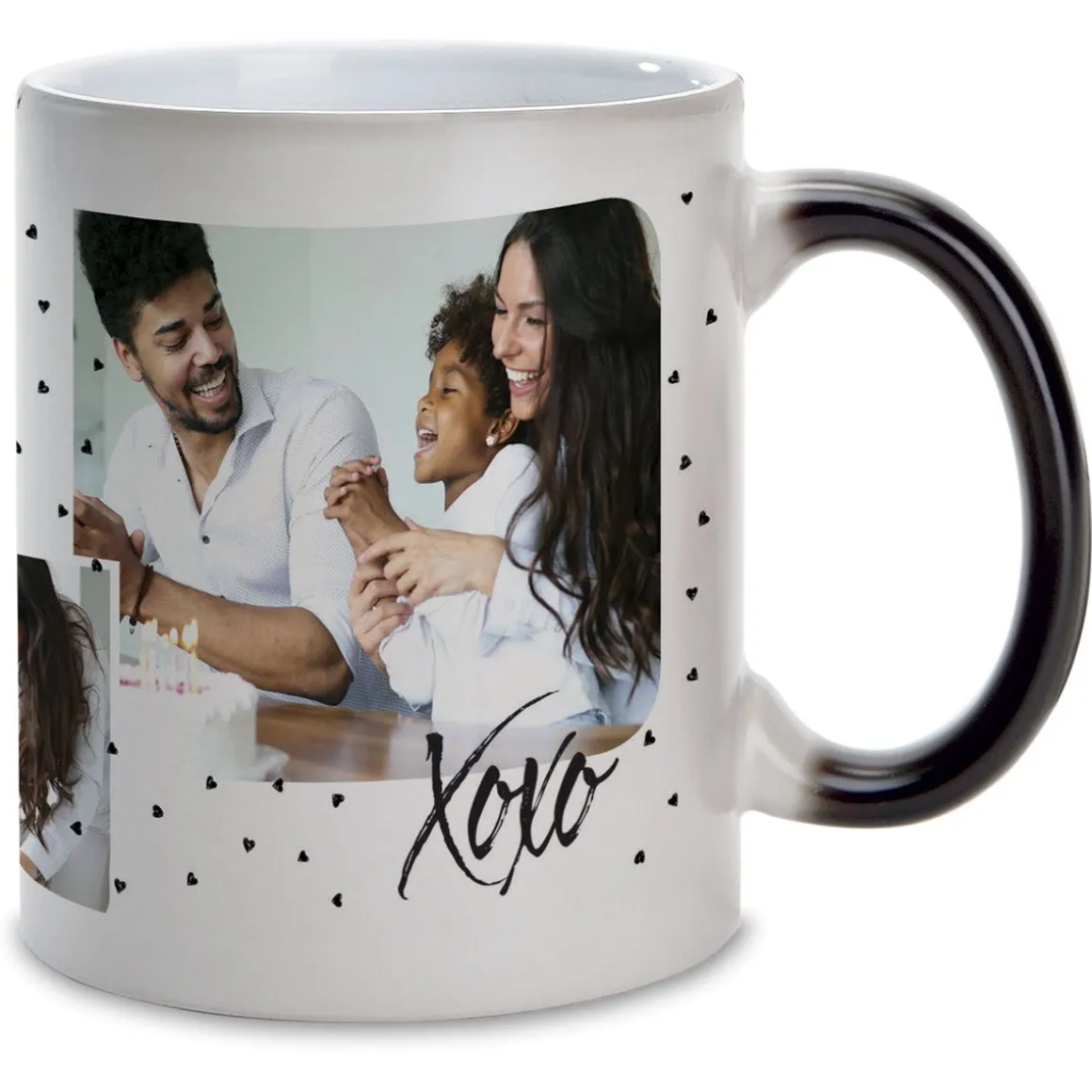 Family Hearts Ceramic Photo Mug