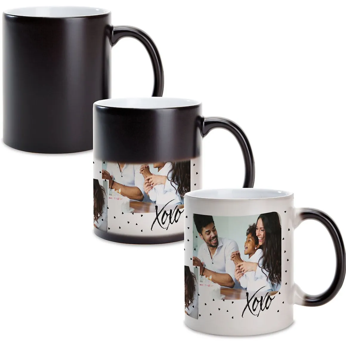Family Hearts Ceramic Photo Mug