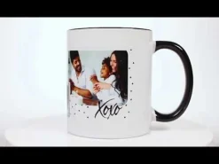 Family Hearts Ceramic Photo Mug