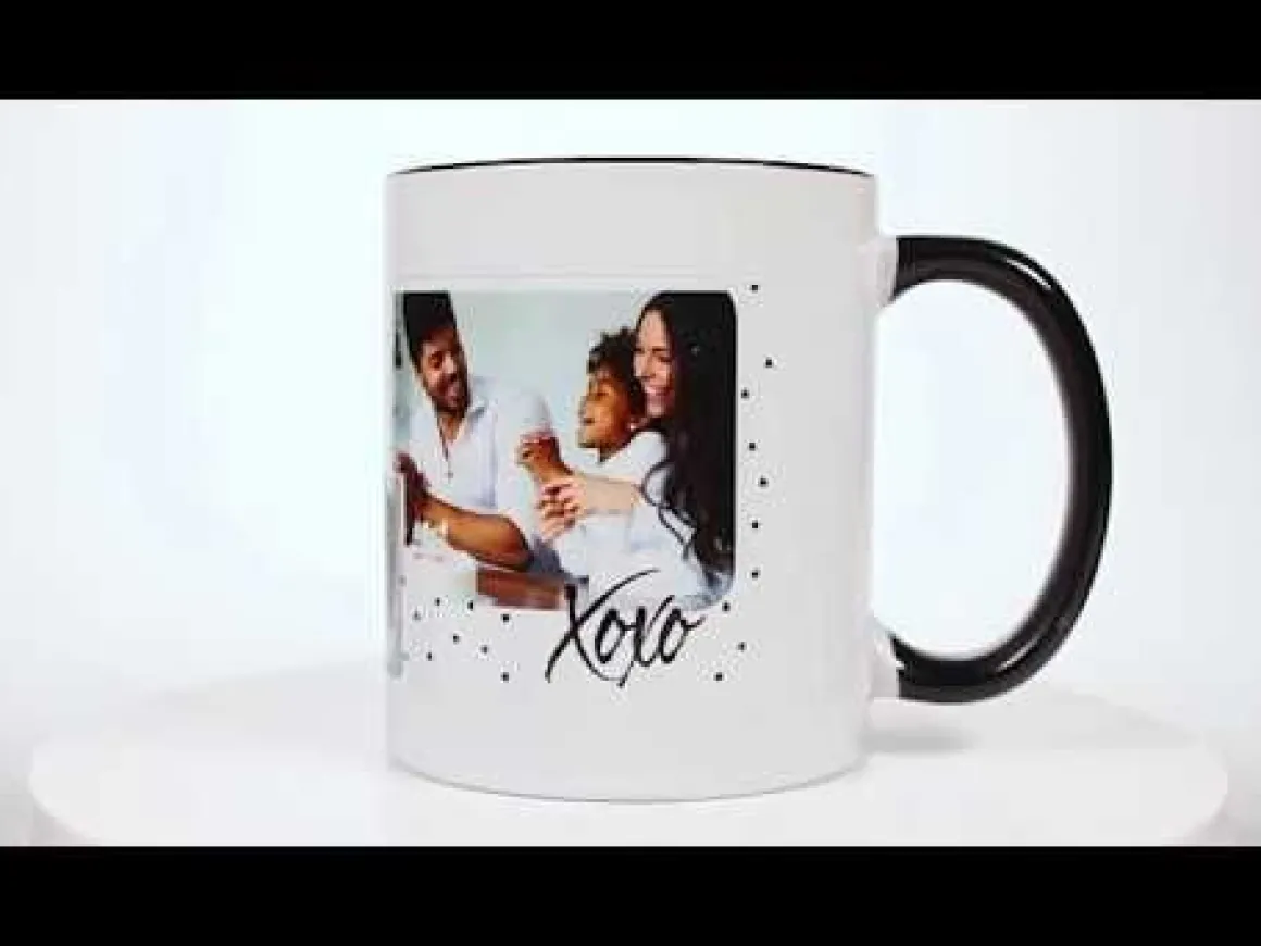 Family Hearts Ceramic Photo Mug