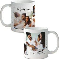 Family Hearts Ceramic Photo Mug