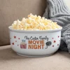 Family Movie Night Personalized Popcorn Bowl