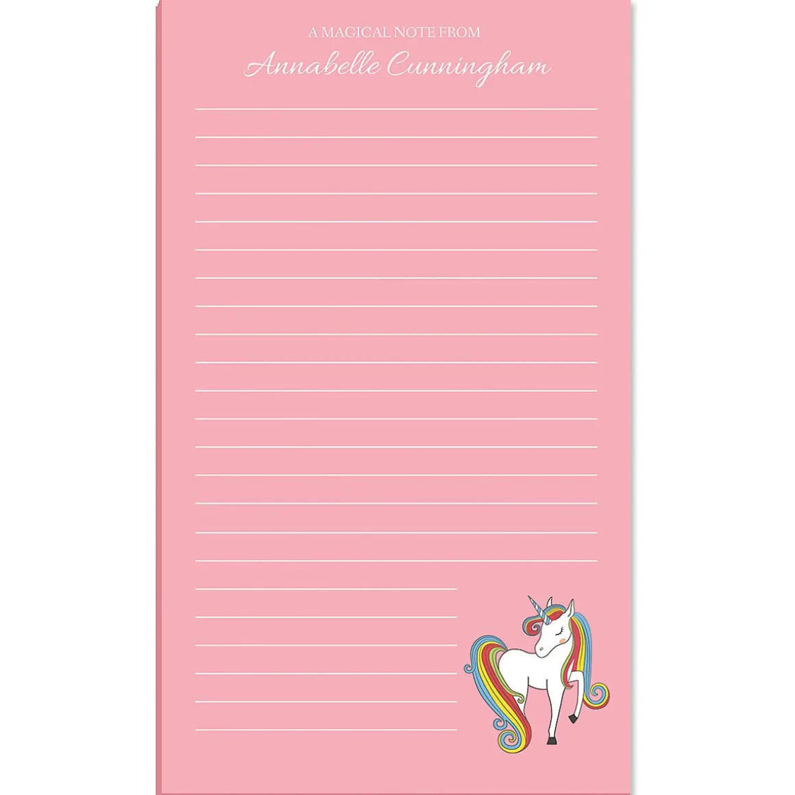 Fantasy Unicorn Note Pad