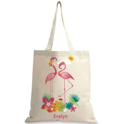 Flamingo Personalized Canvas Tote