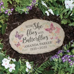 Flies with Butterflies Garden Stone