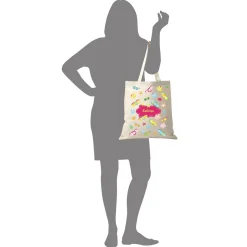 Flip Flop Flowers Personalized Canvas Tote