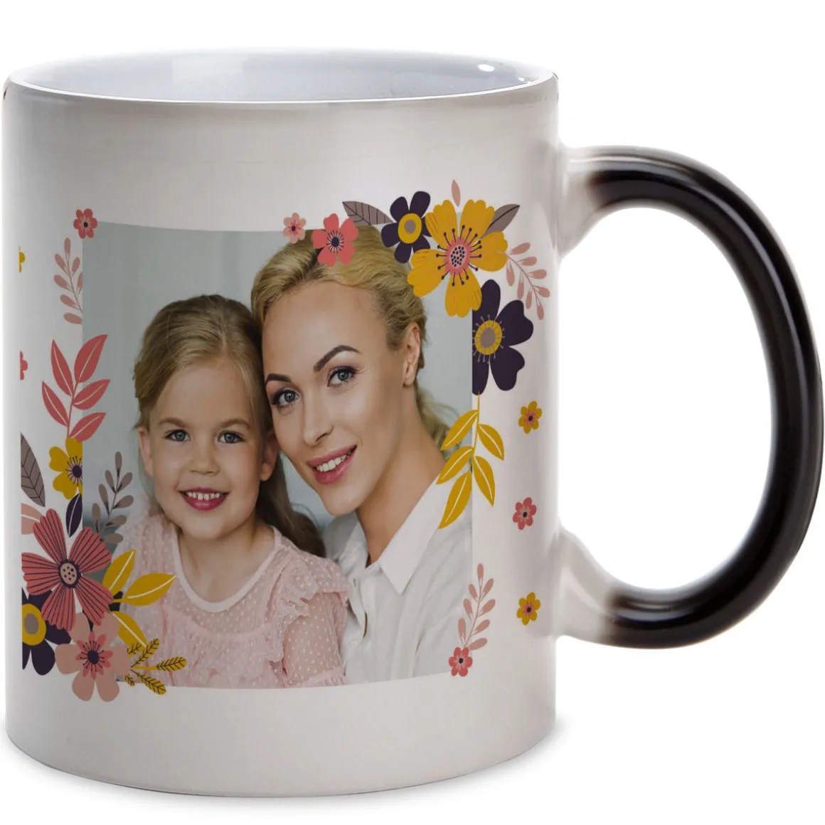 Floral Ceramic Personalized Photo Mug