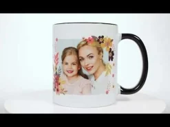 Floral Ceramic Personalized Photo Mug