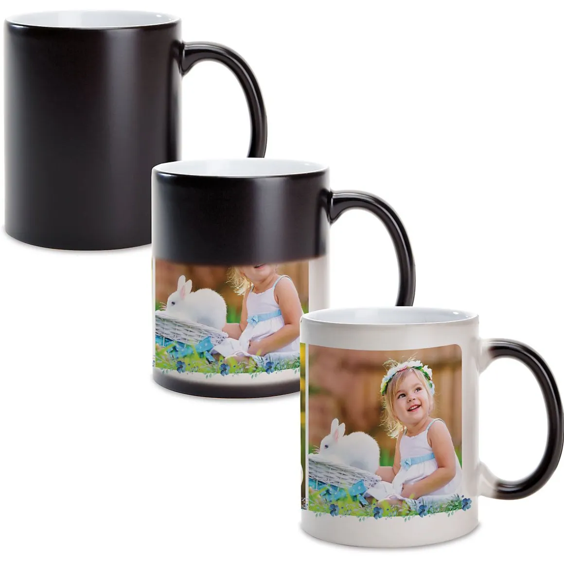 Floral Initial Ceramic Personalized Photo Mug