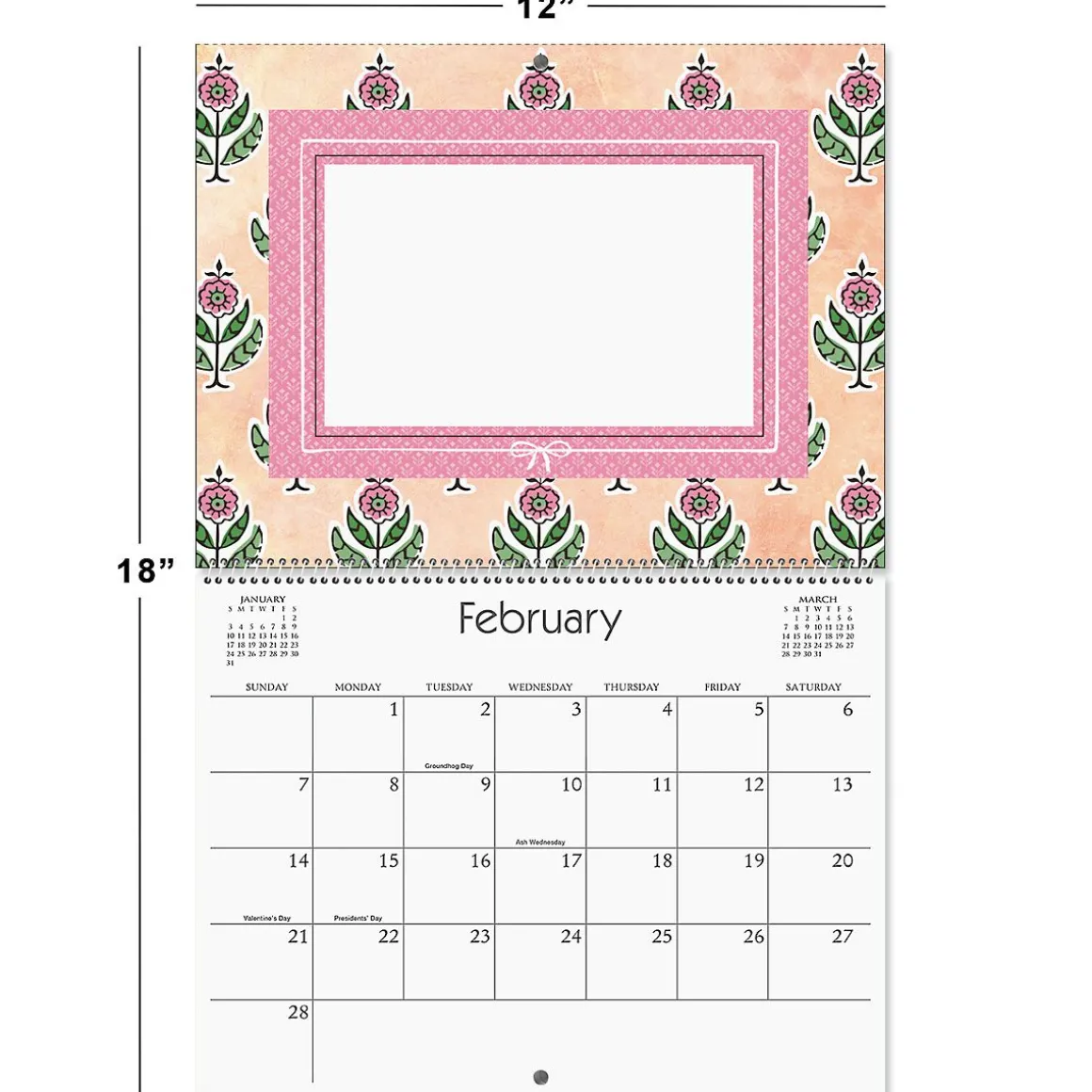 2027 Floral Photo Calendar