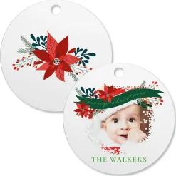 Flower Photo Ornament – Circle