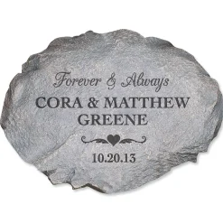 Forever and Always Personalized Garden Stone