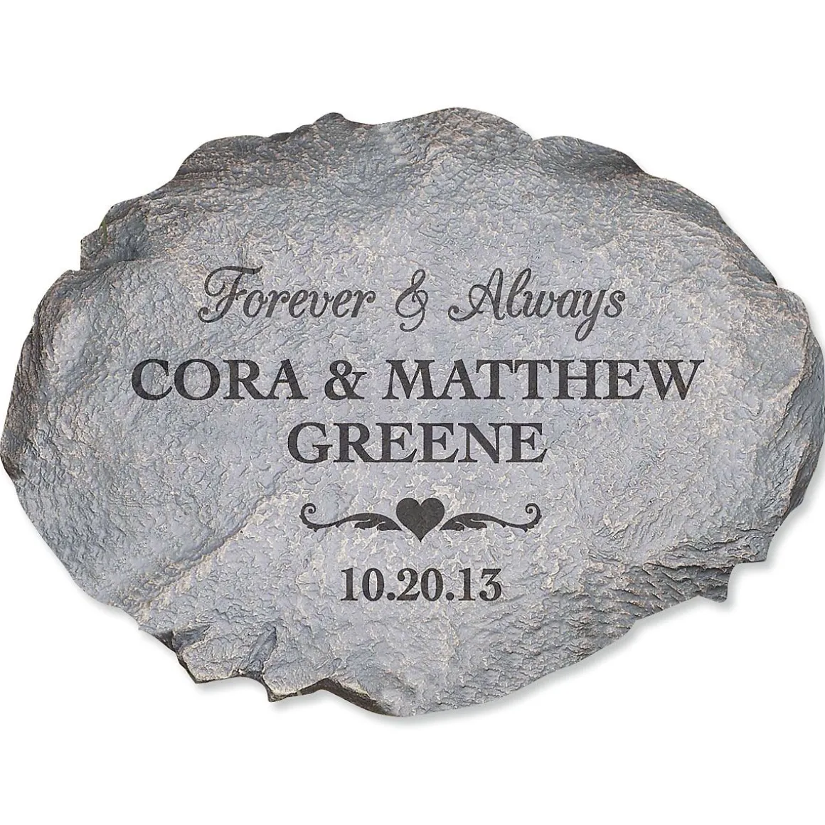 Forever and Always Personalized Garden Stone