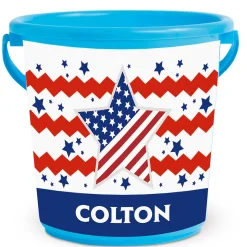 Fourth of July Personalized Kids Beach Bucket
