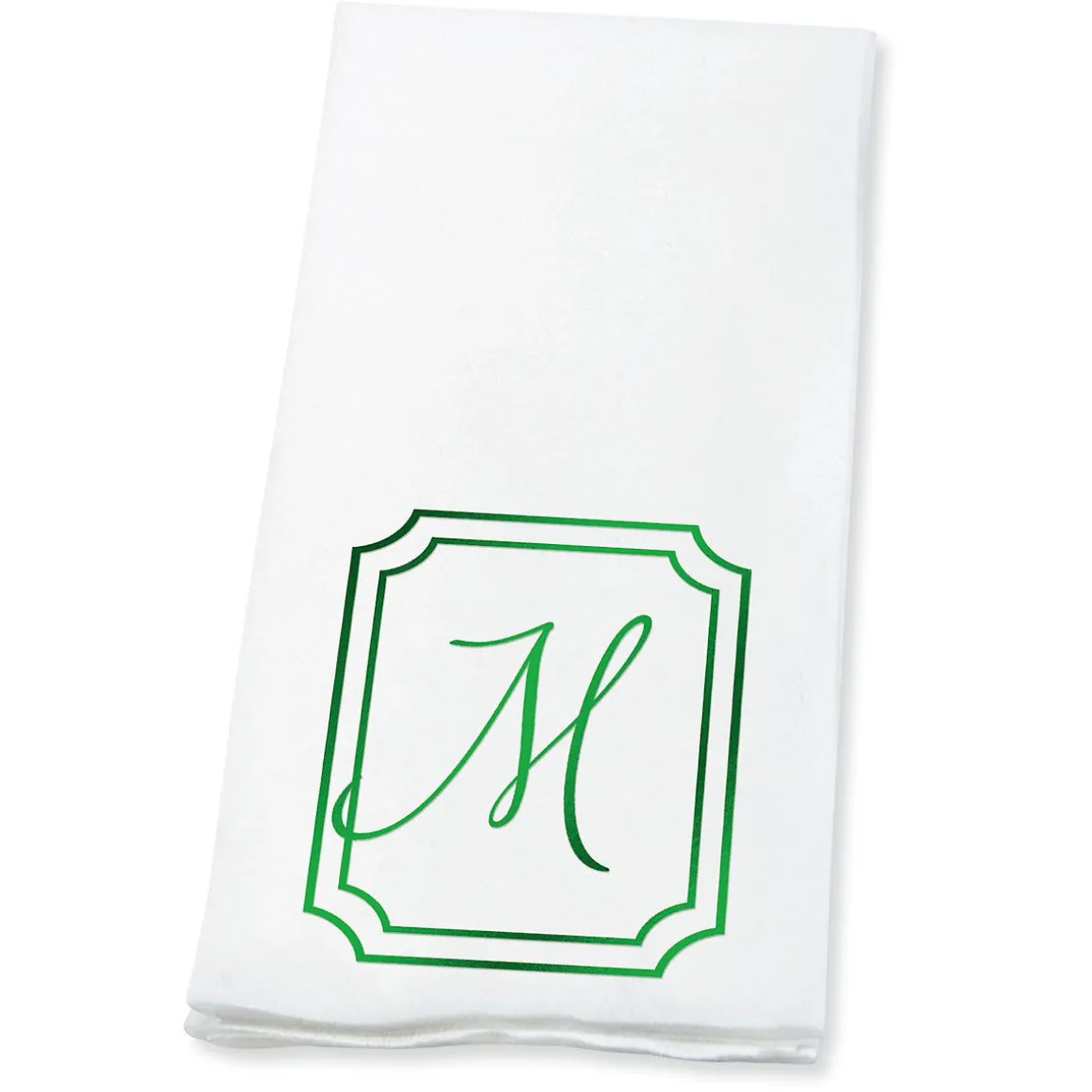 Frame Initial Foil Stamped Disposable Hand Towels