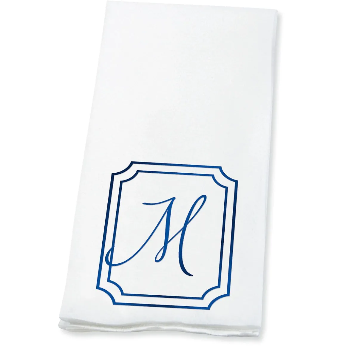 Frame Initial Foil Stamped Disposable Hand Towels