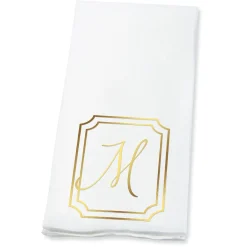 Frame Initial Foil Stamped Disposable Hand Towels