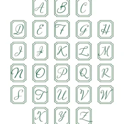 Frame Initial Foil Stamped Disposable Hand Towels