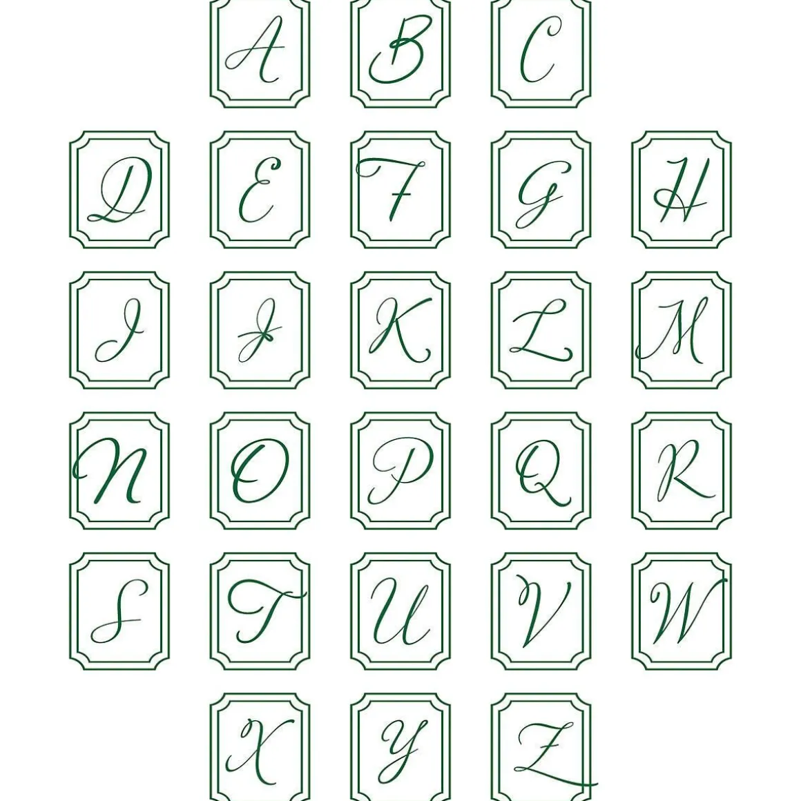 Frame Initial Foil Stamped Disposable Hand Towels