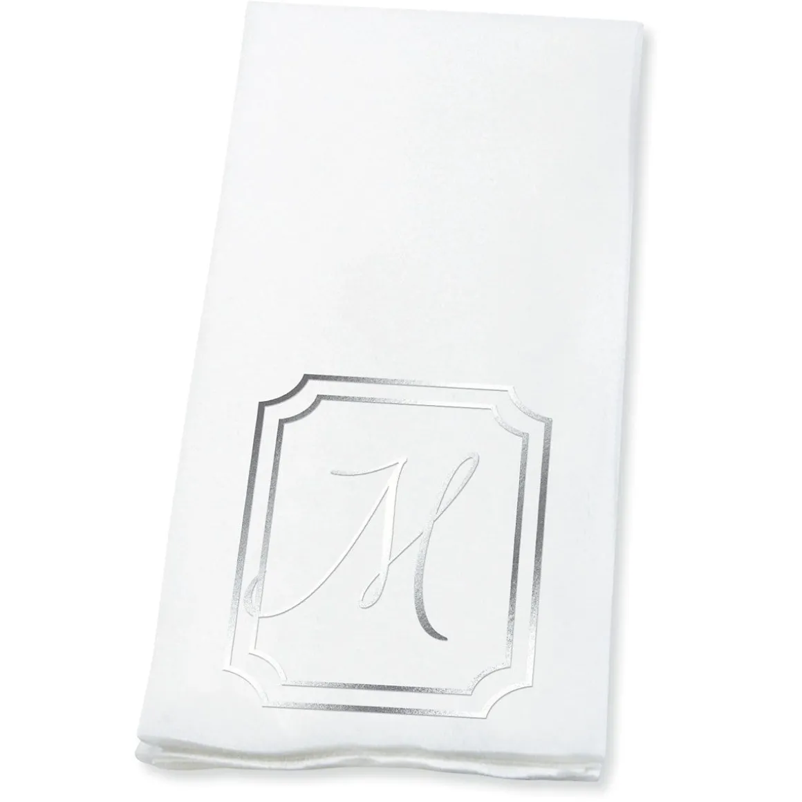 Frame Initial Foil Stamped Disposable Hand Towels
