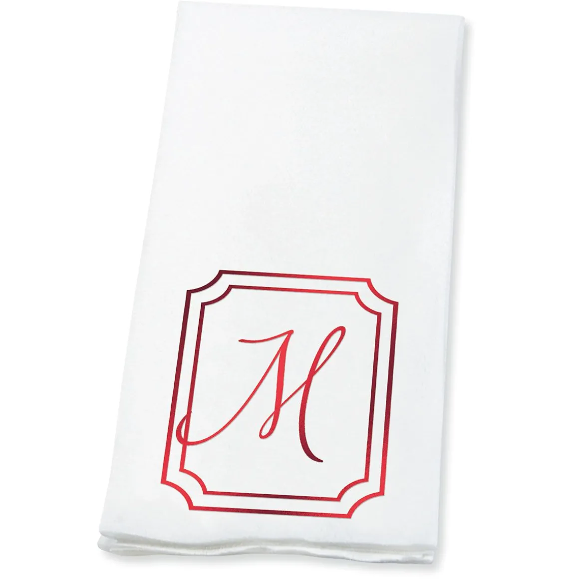 Frame Initial Foil Stamped Disposable Hand Towels