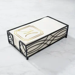 Frame Initial Foil Stamped Disposable Hand Towels