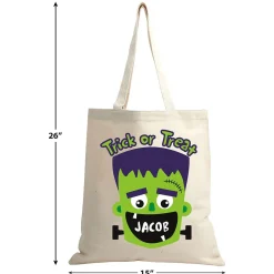 Frankenstein Personalized Halloween Canvas Tote