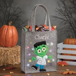 Frankie Halloween Light-up Personalized Tote Bag