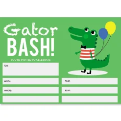 Gator Birthday Fill In The Blank Invitations
