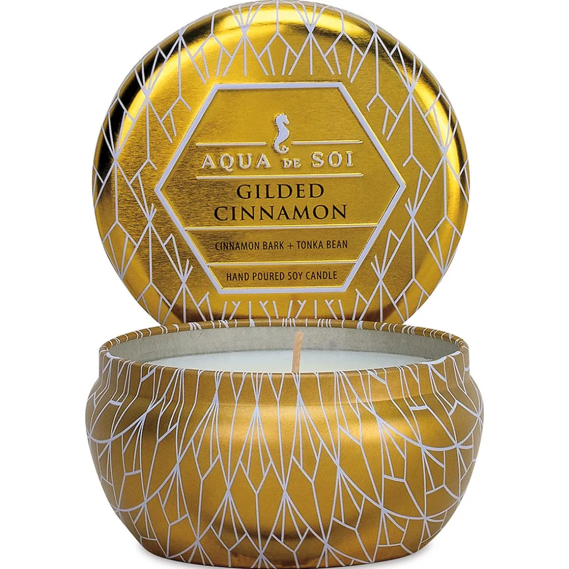 Gilded Cinnamon Tin Candle