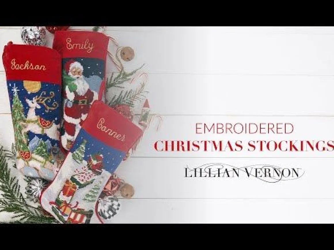 Gingerbread Needlepoint Personalized Christmas Stocking